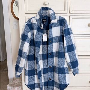 Hayden plaid shirt jacket, NWT xs